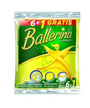 

Ballerina Reinigungstuch Gelb – Paket 7 x 38.14 GR – Total: 267 GR