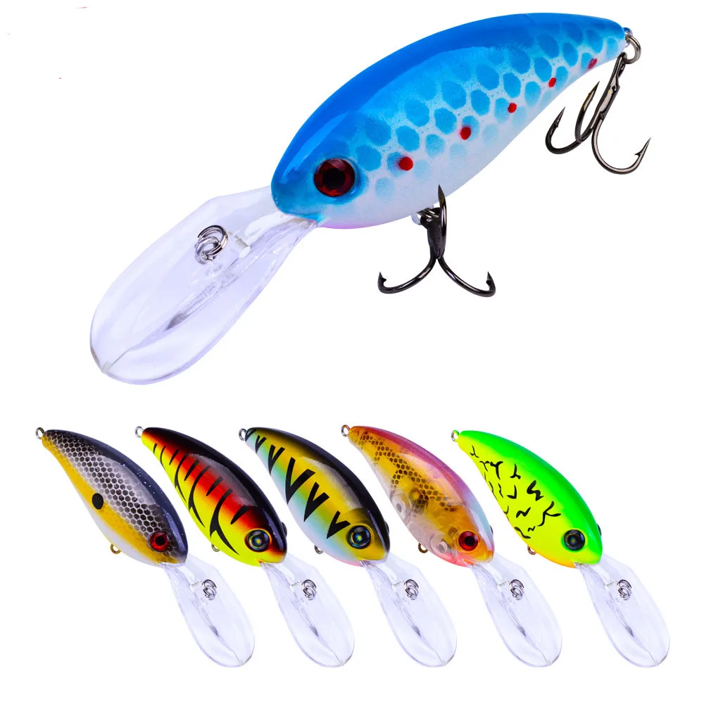 

Fishing Lure 10cm 15g 3D Eyes Hard Isca Artificial PVC Lure Crank bait 2 Hook Fishing Baits Pesca Cebo
