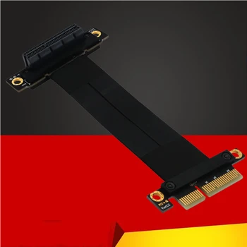 

PCI Express Extension Cable Riser Graphics Cards PCI-E 4X Flexible Cable PCIE Extender Port Adapter Connector 270 Degree Reverse