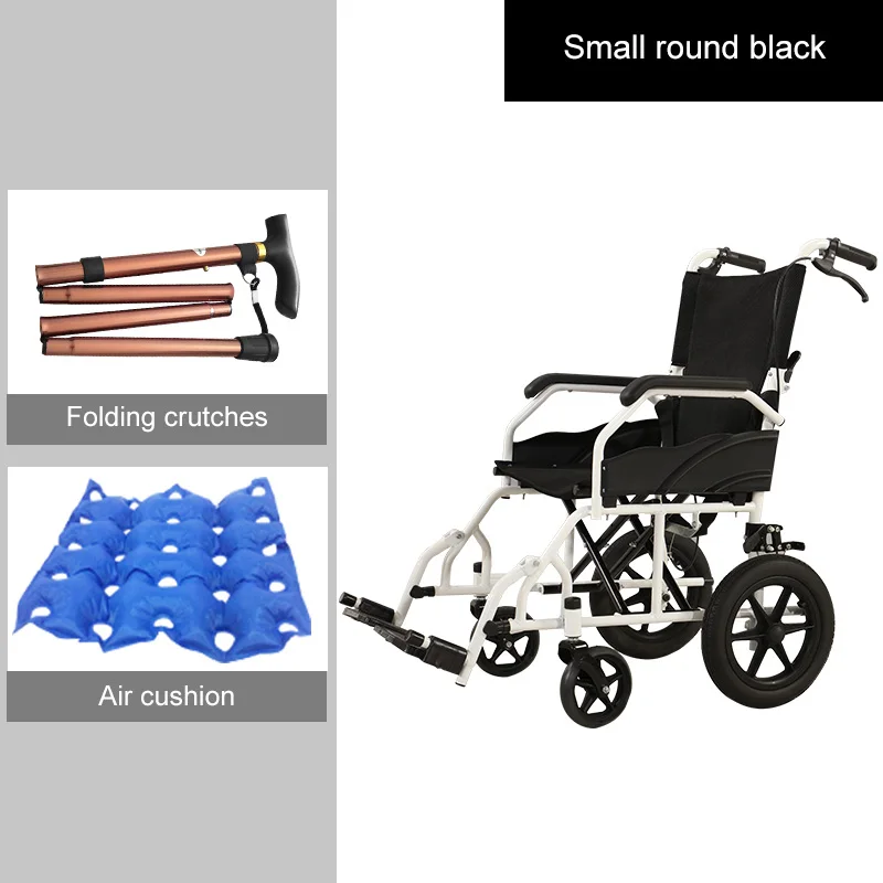 Wheelchair Для отдыха инвалидные коляски Черный Модный Дизайн Твердые колеса складной светильник ручной тормоз сталь стабильная Удобная инвалидная коляска для инвалидов - Цвет: Wheelchair