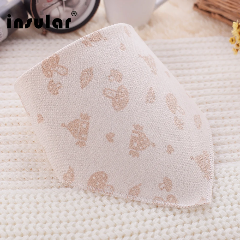 New Arrival Natural Colored Cotton Newborn Baby Bibs Soft Bib Burp