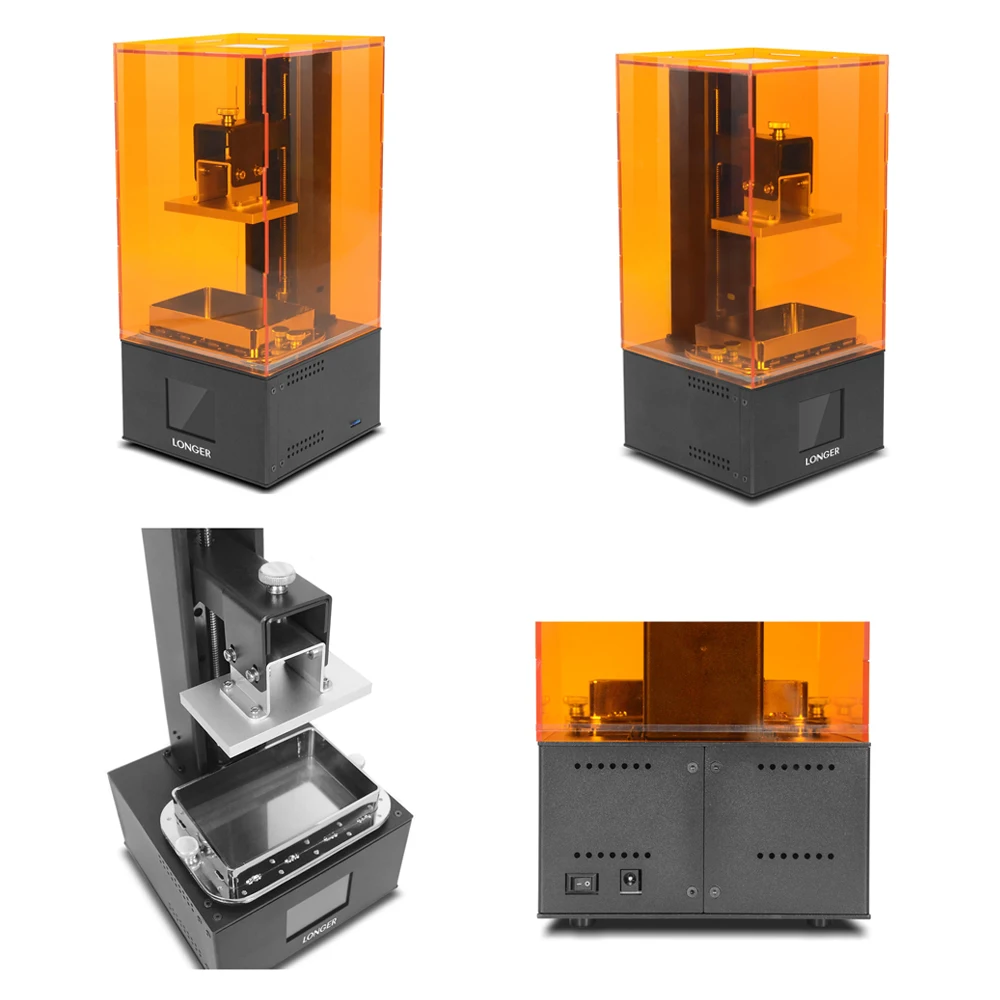 0,625 мкм высокая точность УФ ЖК 3d принтер оранжевый-10, объем сборки 98*55*140 мм быстрая нарезка УФ свет отверждения уф смолы 250 мл