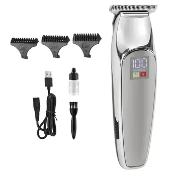 

Professional Electric Hair Clippers T-Blade Beard Trimmer Barber Grooming Kit Rechargeable Cordless Haircut Machine