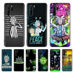 Черный чехол для телефона Rick And Morty для huawei mate 30 20 10 P30 P20 P10 Pro Lite P Smart Z 2019 роскошный Coque Shell