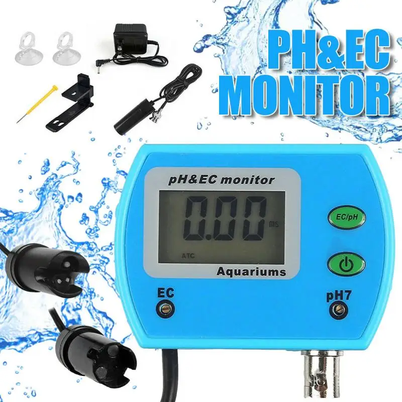 Professional 2 In 1 Water Quality Tester Swimming Pool Monitor Meter Ph / Ec Water Quality