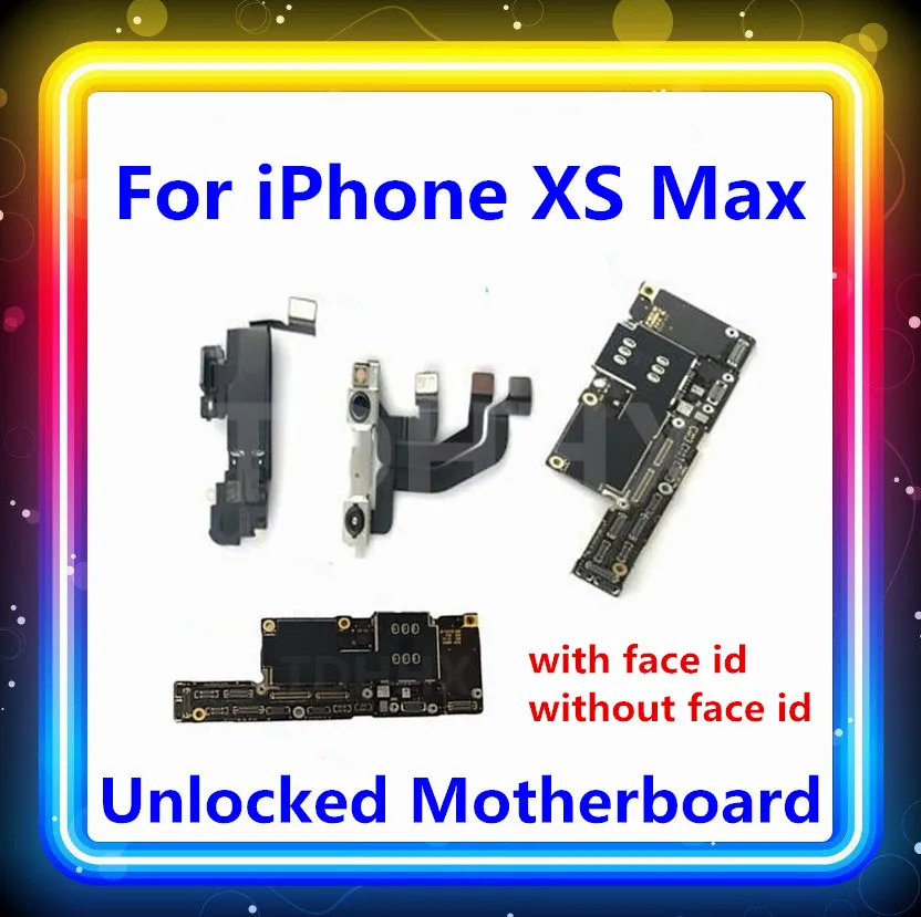 

Unlocked Motherboard For iPhone XS MAX Original main board With/Without Face ID Free iCloud IOS Logic Board With Full Chips MB