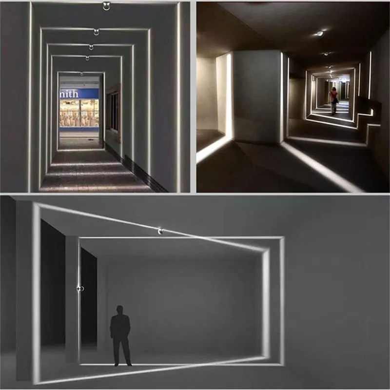 Us 26 46 46 Off Led Wall Laight Window Sill Light Colorful Corridor Light 360 Degree Ray Door Frame Line Wall Lamps For Hotel Aisle Bar Family On