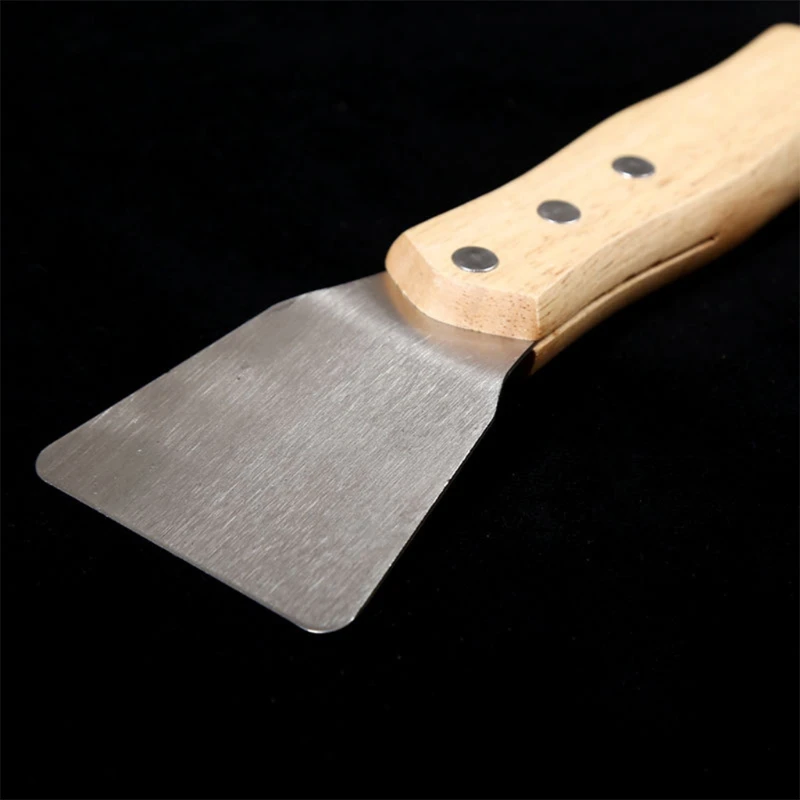 Super Bargain Stainless Steel + Wood Sturdy and Durable Spatula for Plaster /Decals and Wallpaper