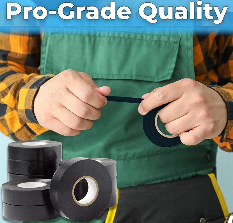 Ruban isolant électrique en PVC, 10m, Super colle, noir, haute tension