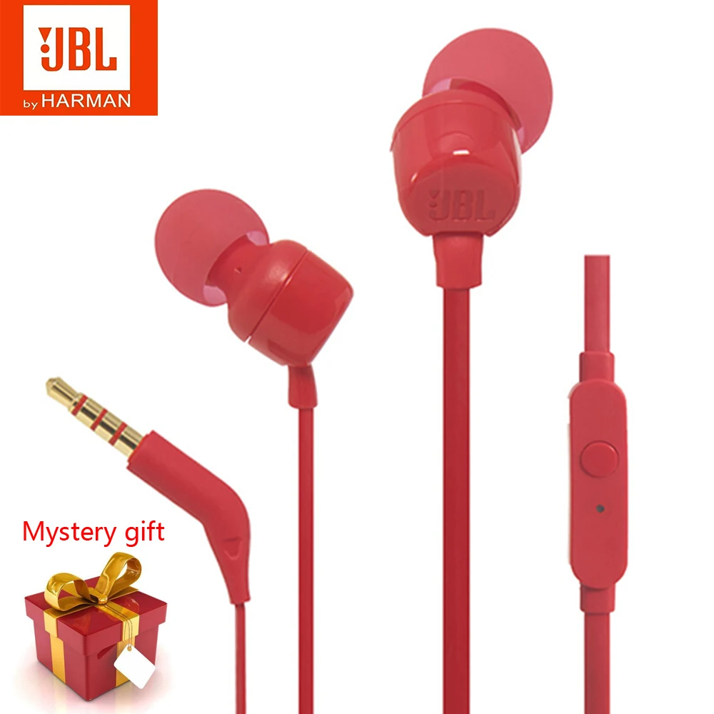 Новинка JBL T110 Проводные оригинальные наушники-вкладыши стерео наушники с