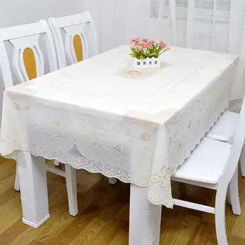

1pc PVC Table Cloth Waterproof Oilproof Tablecloth No-wash Thicken Table Protective Cloth for Home Kitchen(White, 140x200cm)