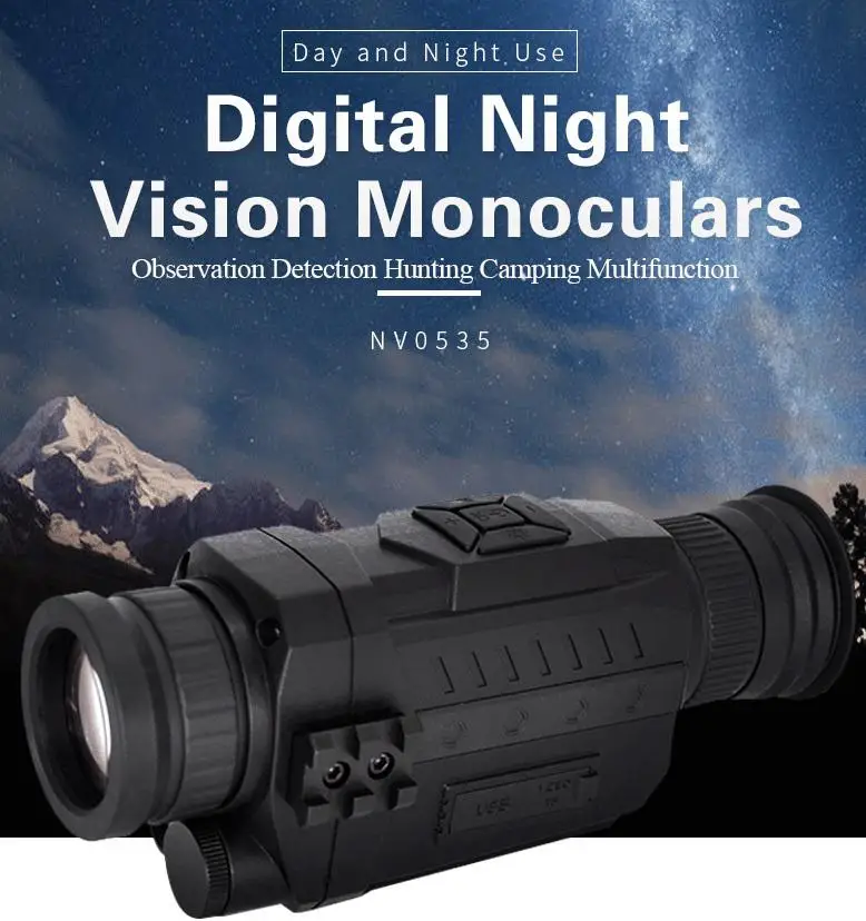 Infrared Digital Night Vision Monoculars Full Dark 5X40 200M Range Hunting Monocular Night Vision Optics