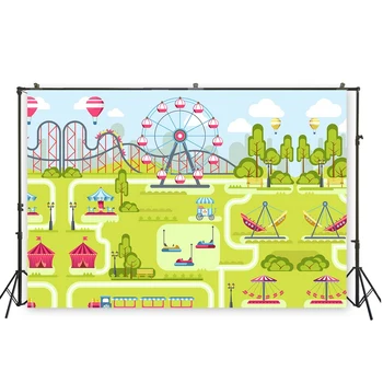 

HuaYi art fabric background photography fairy tale decorations party decoration backdrops children birthday backdrops XT-6686