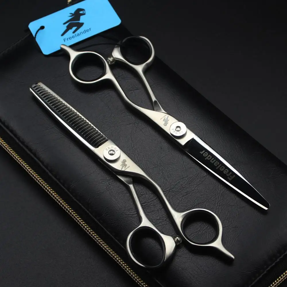 6.0" Stainless Dog Matte handle Scissors hair cutting scissors Straight Shears Thinning Shears Professional Grooming Scissors