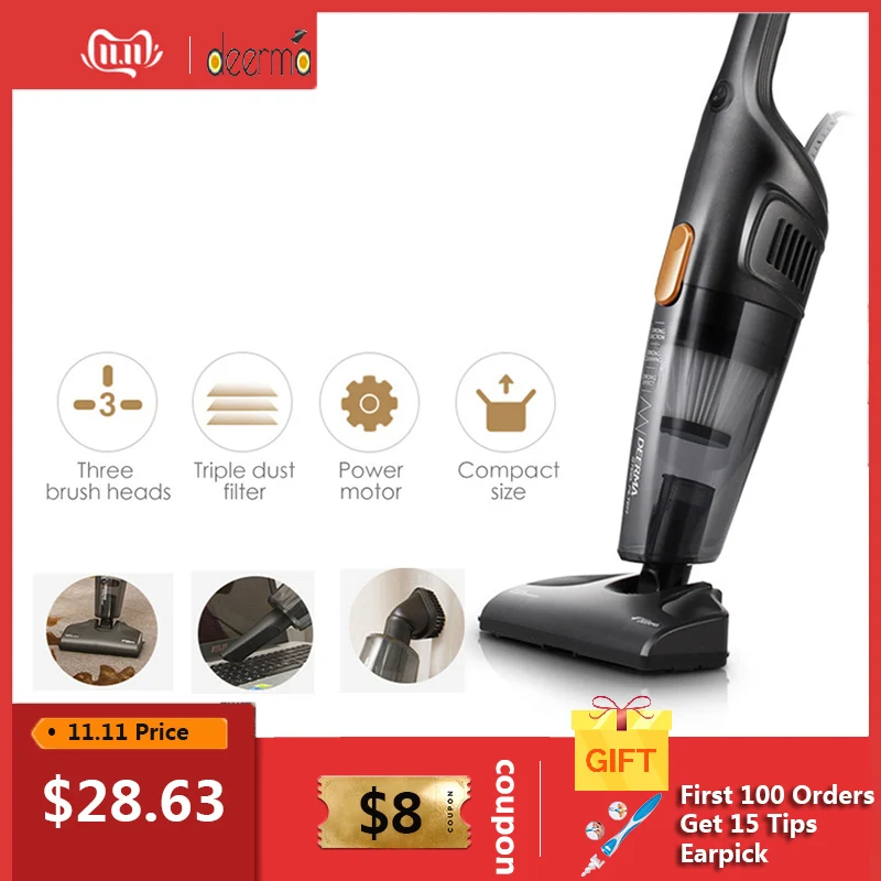 Billige 2019 Xiaomi Deerma Tragbaren Handheld Staubsauger Haushalts Stille Staubsauger Starken Sog Home Sauger Staub Kollektor