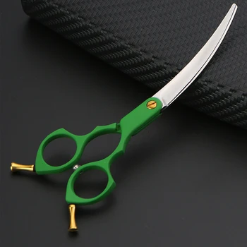 

Professional 6 Inch Pet Curved Scissors In Dog Scissors Grooming Cutting Scissors High Quality Dog and Cat Scissors