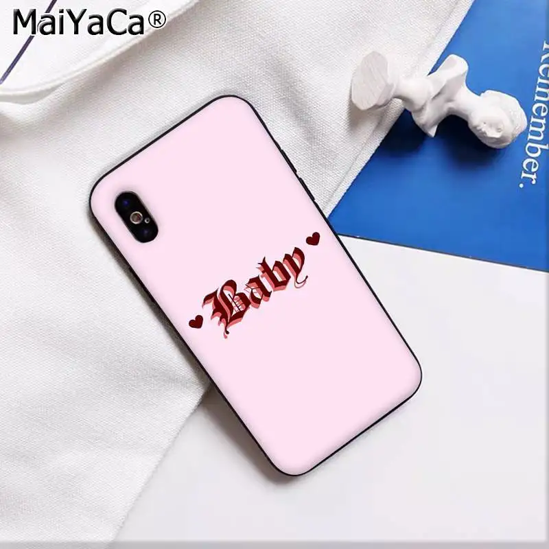 MaiYaCa BABY babygirl honey line текстовое искусство поделка-чехол для телефона для iPhone 11 pro XS MAX 8 7 6 6S Plus X 5 5S SE XR