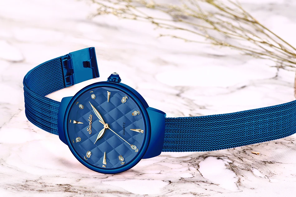 SUNKTA брендовые роскошные часы женские модные платья Кварцевые женские наручные часы из нержавеющей стали водонепроницаемые часы Relogio Feminino+ коробка