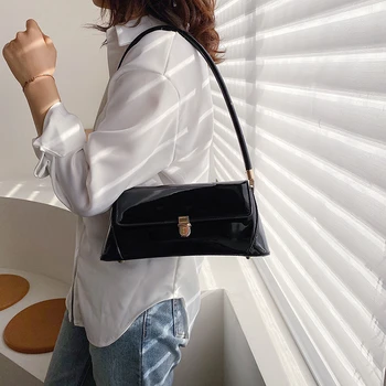 

Fashion Patent Leather Shoulder Bags For Women 2020 Luxury Handbags Women Bags Designer PU Leather Crossbody Messenger Bags