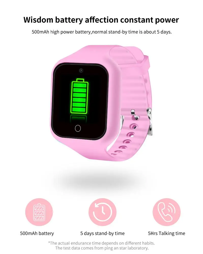 BEESCLOVER Smart Watch GPS Tracker Touch Screen SOS Pedometer Children Smartphone Positioning Bracelet