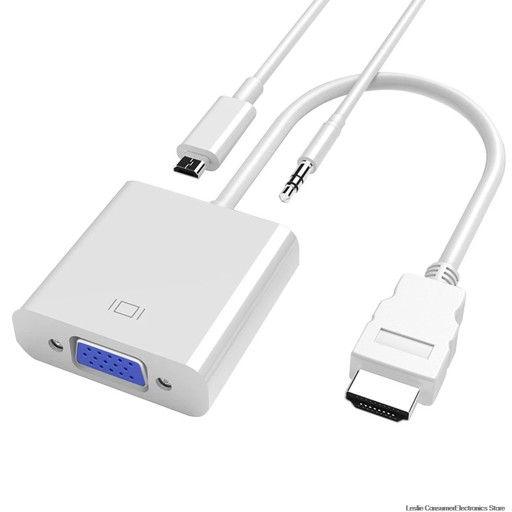 HDMI к VGA Кабель-адаптер HDMI VGA Кабель-конвертер Поддержка 1080P с аудио кабелем для HD tv xbox PS3 PS4 ноутбука tv Box Dropship
