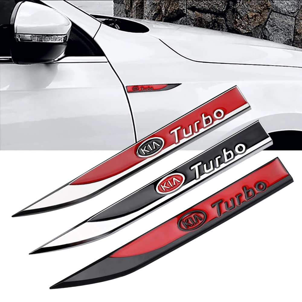 2 шт./компл. стайлинга автомобилей TURBO эмблема автомобильное крыло наклейки для Kia