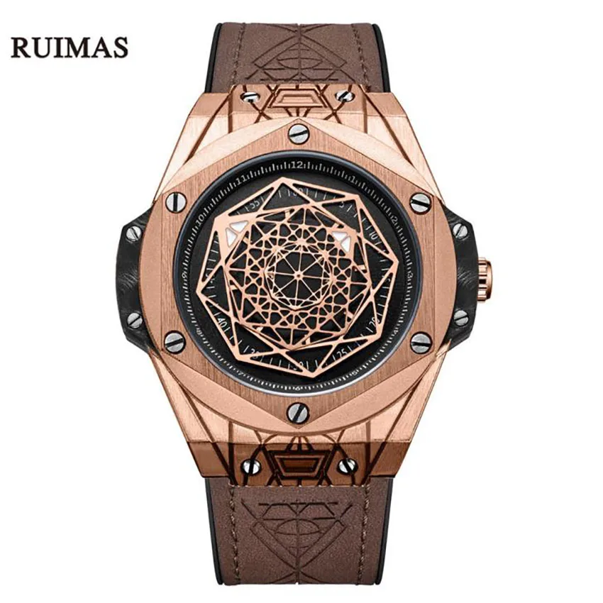 RUIMAS Relogio Masculino мужские часы лучший бренд класса люкс модные кварцевые часы мужской спортивный военный наручные часы мужские