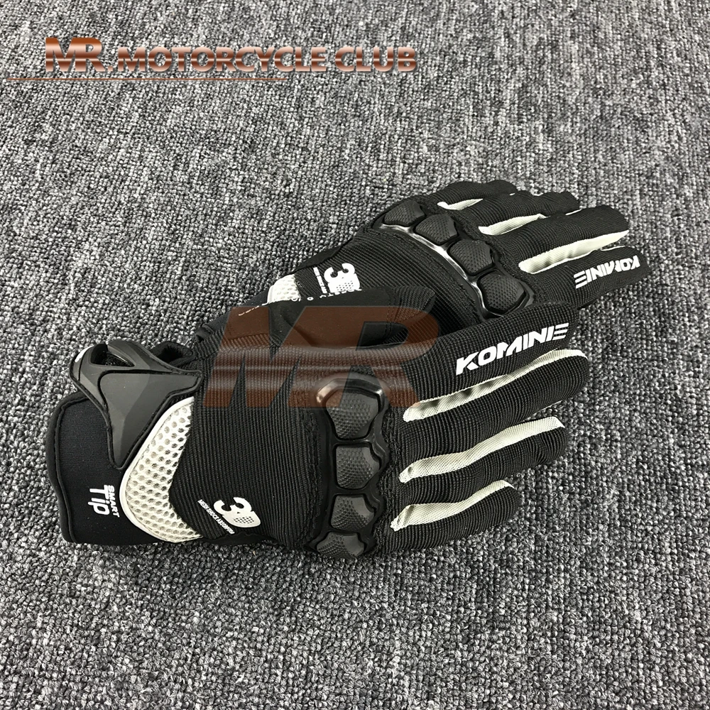 2019KOMINE GK-162 Guantes de moto 3D Guantes de malla transpirable Guantes de conducción anticaídas