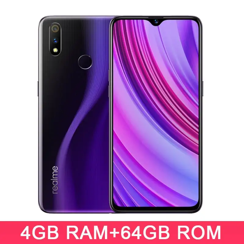 Realme X Lite 4 Гб ОЗУ 64 Гб ПЗУ 6,3 ''мобильный телефон Snapdragon 710 Восьмиядерный 4045 мА батарея мобильного телефона VOOC Быстрая зарядка 3,0 - Цвет: 4GB 64GB Purple