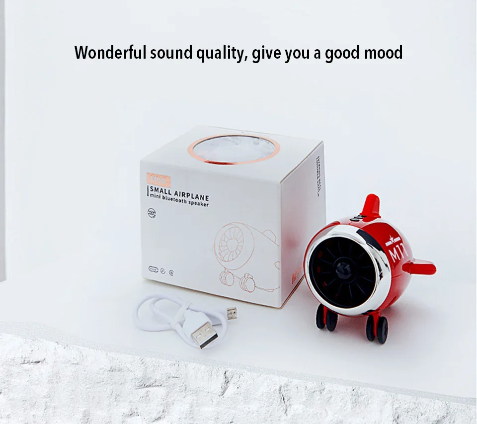 Xiaomi Youpin креативный Ретро маленький самолет M11 Bluetooth аудио мини портативный наружный сабвуфер маленький динамик