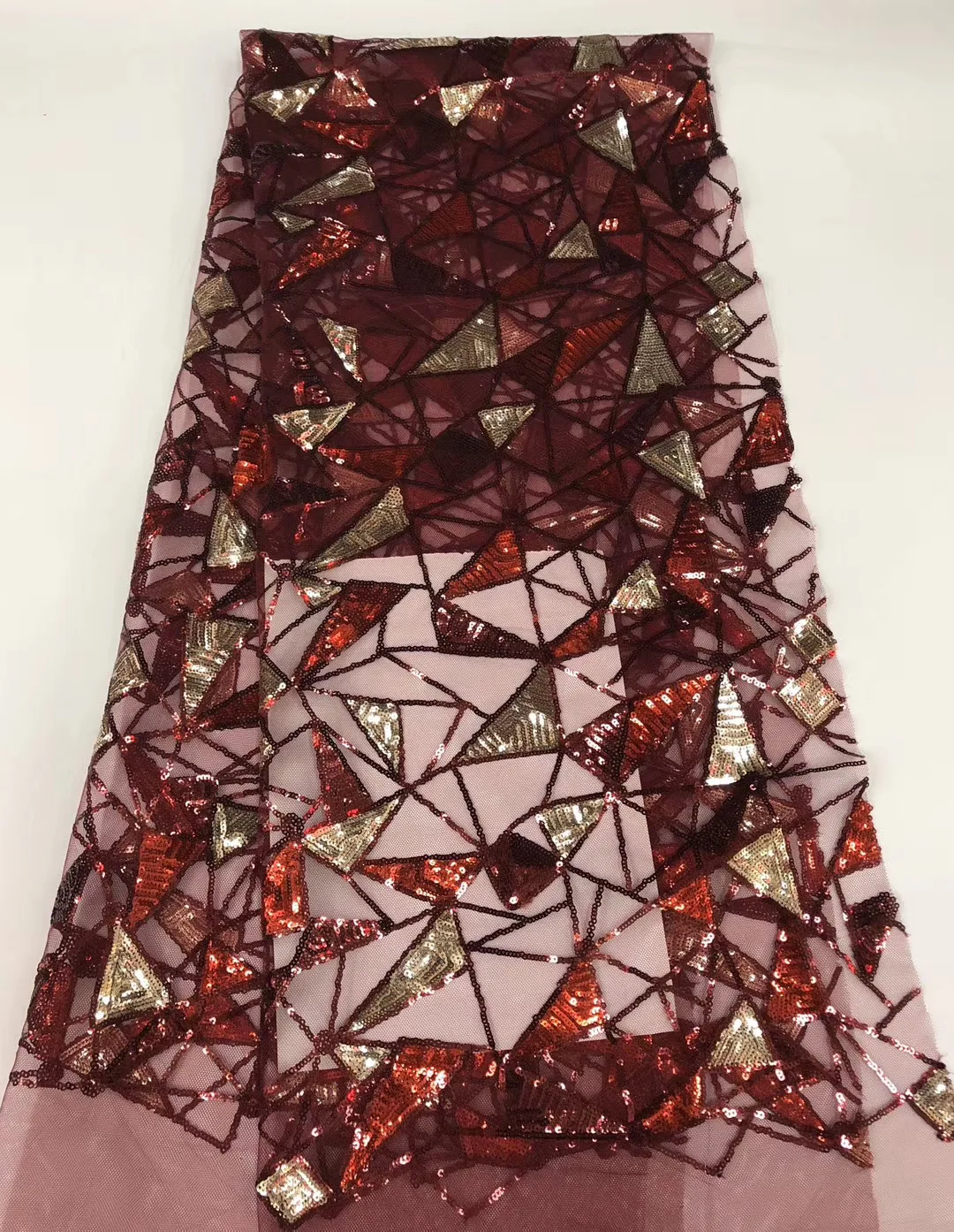 

African lace fabric High-quality sequin embroidered tulle lace fabric for the 2020 African sequin party R3992