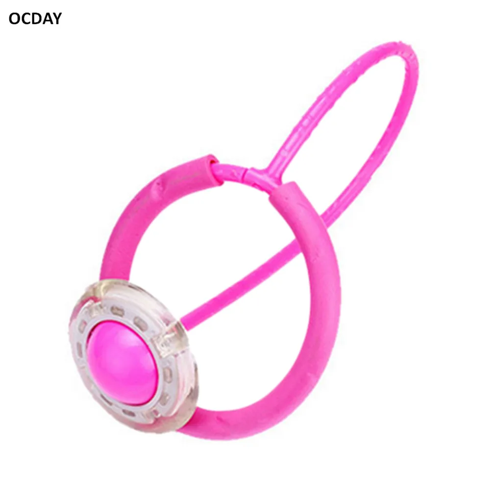 OCDAY Jumping Ring Ball for Children Adult Sport Gaming Fitness Bouncing Ball ABS Throw Foot Ball Toys Creative ABS Unisex HOT