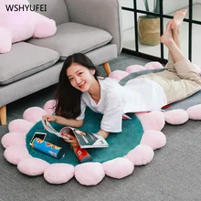 Милые девушки лепестки в форме сердца круглый ковер коврик под дверь спальни домашняя Сетка Красный эркер кровать передний ковер подушка ребенок татами ползающий коврик