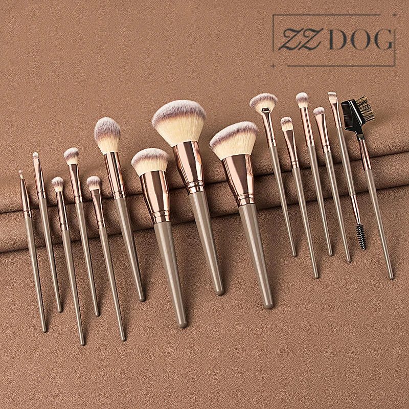 

ZZDOG 10/15Pcs Professonal Makeup Brushes Set Large Fluffy Powder Foundation Eyeshadow Eyelash Cosmetic Compensate Beauty Tools