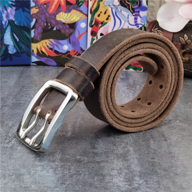 3,8 CM Doppel Pin Edelstahl Gürtel Schnalle Dicken Leder Gürtel Männer Luxus männer Gürtel Ceinture männer Leder gürtel Breite SBT0017 – Detail 30