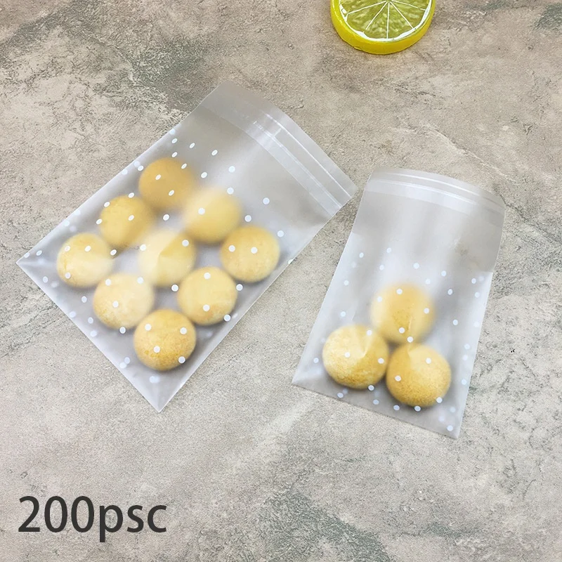 200 шт Матовый милый горошек пластиковый пакет конфетное мыло с запахом печенья