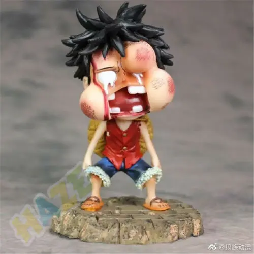 Аниме One Piece Monkey D. Luffy Swollen Face Q ver. Коллекция фигурок игрушек из ПВХ в коробке 13 см |