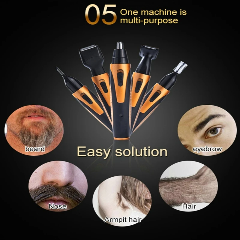 Multifunctional Hair Trimmer 4In1 Electric Hair Clipper Rechargeable Men's Shaving Razor Nose Hair