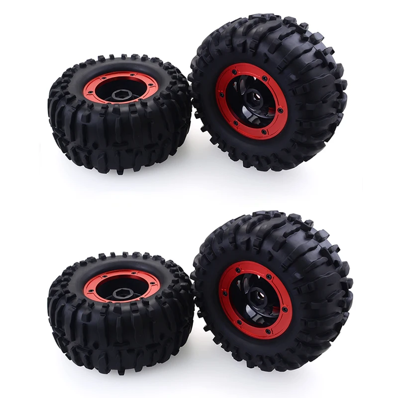 4 sztuk 1/10 RC Monster Truck gumowe opony i plastikowe koła do skali 110 Traxxas TRX 4 HIMOTO