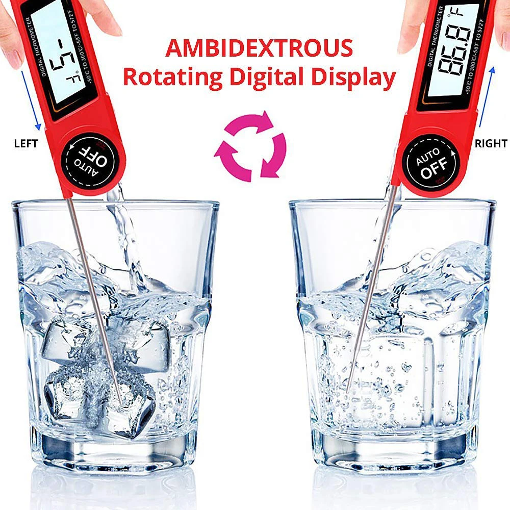 digital thermometer Waterproof Digital Instant Read Meat Thermometer Voice Report for Kitchen Cooking Oil Food BBQ Grill