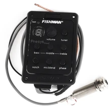 Fishman 301 Acoustic Guitar Pickup and Preamp Built-in Tuner and EQ black Fishman Pickup Beat