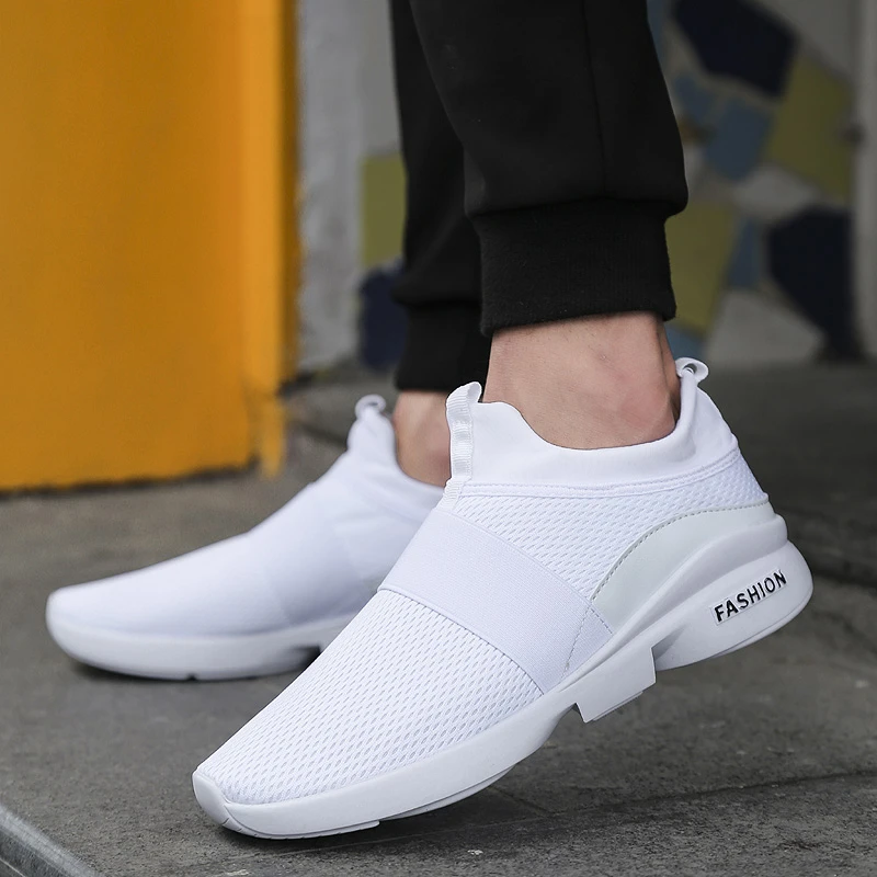 Fashion Slip On Loafers Men Sneakers Air Mesh Man Breathable Casual Shoes 2021 Mid Cut Outdoor Training Lightweight Tennis | Обувь