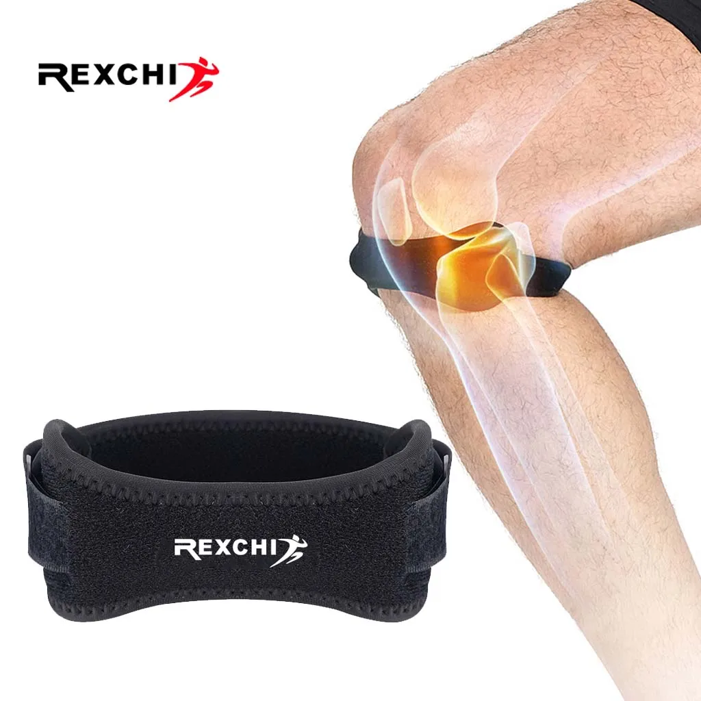 

REXCHI Adjustable Patella Brace Strap EVA Kneepads Knee Support Pad Protective Sports Gear Basketball Volleyball Protector