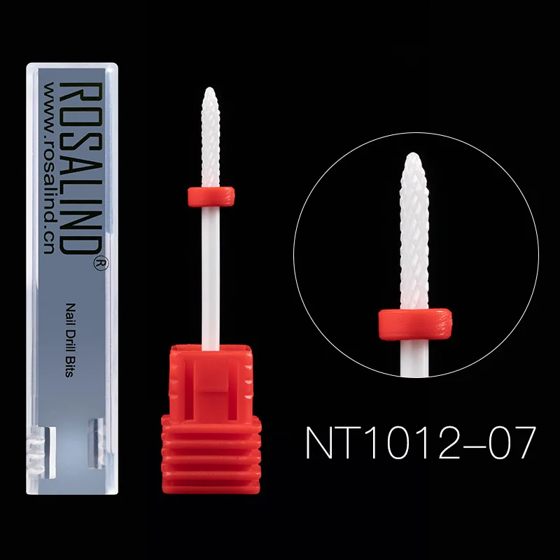 NT1012-07 ROSALIND керамический шлифовальный головной Бур для ногтей Rmove Arcylic поли гель порошок для ногтей Педикюр шлифовальный аппарат инструмент для ногтей - Цвет: NT1012-07