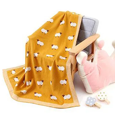 Детское вязаное одеяло для новорожденных, Пеленальное белье для коляски, детское одеяло из альпаки для мальчиков и девочек, детское одеяло