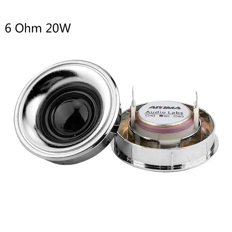 6 Ohm Speakers AIYIMA 2 Pcs Mini Audio Tweeter Sound Speakers 4 6 Ohm 20 W Neodymium Silk Membrane 25 Core Treble Speaker Units Loudspeaker - Цвет: 6 Ohm Speakers