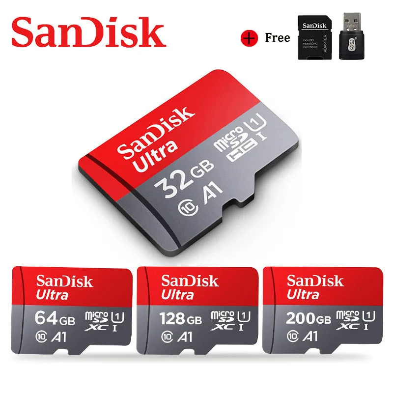 SanDisk карта памяти A1 400 Гб 256 ГБ 200 128 64 Micro sd класс 10 32 16 Microsd TF/sd флэш смартфона|Карты