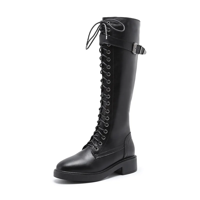 

Skinny Boots Fall/Winter 2020 New Boots with zip-up high boots flat-bottomed knee-high knight boots for women white boots