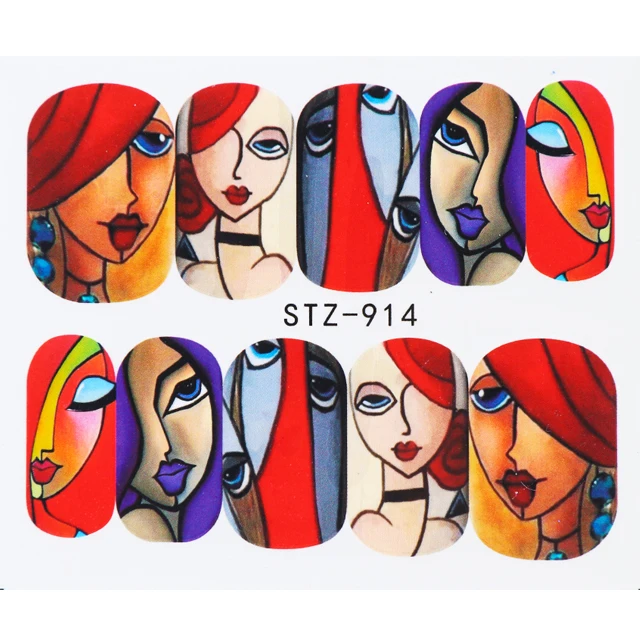 1 шт наклейки для ногтей сексуальные губы классная девушка Водные Наклейки Обертывания Мультяшные ползунки для декоративный маникюр с красочным кончиком BESTZ756-763 - Цвет: STZ-914