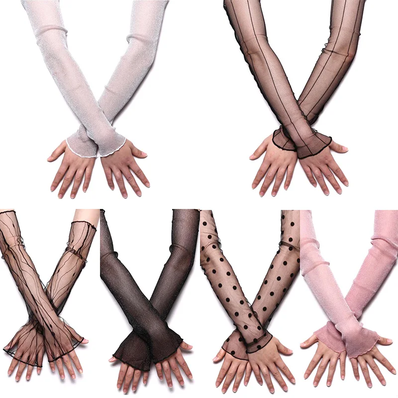Driving Arm Warmers Sleeves Women's Summer Sun Protection Sleeves Mesh